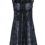 Anna Sui for Target Navy Blue Black Eyelet Sleeveless Cocktail Dress Size 10 Photo 0