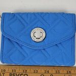 Vera Bradley Glenna Womens Wristlet Clutch Purse Wallet Sky Blue Turnlock Photo 10