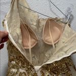 MORILEE SEQUIN ONE SHOULDER SHORT PARTY DRESS Gold Size 4 Photo 4