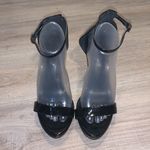 Nature Breeze  black faux leather high heels Photo 1
