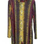 Blue Leopard Womens plus size 1X colorful snake print long sleeve romper Multiple Photo 0