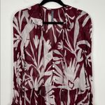 Anthropologie  The Marais Printed Chiffon Mini Dress Women’s Size XS Maroon White Photo 2