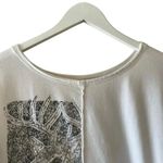 Free People  White ¾ Long Sleeves Deer Graphic Bohemian Soft Cotton SZ SP # 1767 Photo 1