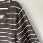Smartwool  Brown Cream Multi Striped V Neck Sweater Merino Wool Photo 8