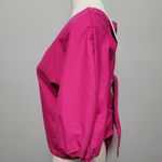 Bleuh Ciel  magenta bow back blouse size medium Photo 4