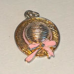 Pollyanna Pink Ribbon Sunhat Necklace Pendant Photo 0