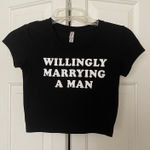 Bachelorette Baby Tee Black Photo 0