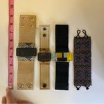 Bundle of FOUR Band Wrap Bracelets Stone Detail Beaded Cuff Black Photo 6