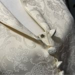 Adrianna Papell  Cream Brocade Stand up collar Jacket size 14 Photo 6