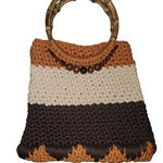Slavic Sun unique crochet handbag Orange Photo 0