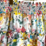 Urban Outfitters  Jessa Chiffon Smocked Floral Ruffle Mini Skirt Size L Photo 9