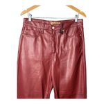 Judy Blue  High Rise Tummy Control Faux Leather Pants‎ Red Women Size 9/29 NWT Photo 4