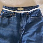 Madewell Women's Jeans Blue Baggy Straight Denim Medium Wass Frayed Hem Sz 24 Photo 10