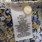 Belle Sky Belle & Sky Top Women's Size Small Blue Floral Boho Ruffled Lace Casual Blouse Photo 7