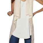 Soft Surroundings  Women’s Open Front Cream Ombré Boucle Sweater Vest Photo 0