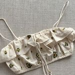 ZARA Embroidered Cropped Top Photo 1