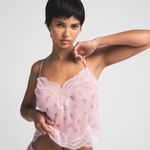 SKIMS  Sz XL 14/16 Romance Silk Lace Camisole Shorts Set Pajamas Cherry Blossom Photo 4