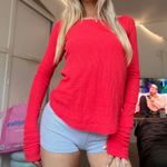 Arizona Jean Company arizona jeans co. bright cherry red waffle knit thermal long sleeve Photo 0