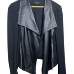 Theory  Brigida Drape Ponte and Lambskin Leather Jacket Sz S Photo 0