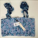 Nanette Lepore  Large Swim Beach Cropped Cami Blue Cover Up Top Boho NWT Photo 8