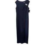 Slny NEW  dress navy blue Long Maxi Crystal Embellishment Front Slit Formal Sz 10 Photo 1