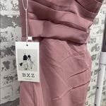 NWT Dusty Rose Mermaid Bridesmaid Formal Dress Long Chiffon with Slit Size 14 Pink Photo 4