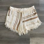 Rip Curl  Shorts Elastic Waist Brown Tan Cream Stripe XL Photo 1