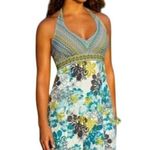 Athleta  Halter Dress Womens Size 4 Floral Sundress Travel Hiking Smocking Pack Photo 2