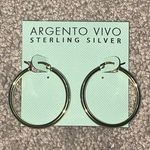 Argento Vivo Gold Plated Sterling Silver Hoop Earrings Photo 0