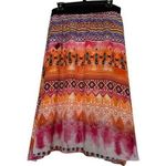 LuLaRoe  Multicolor Aztec Bright Colors Lola Skirt Size Large NWOT #7086 Photo 0