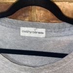 Cathy Daniels  Gray White Striped Short Sleeve Top Women's Size Large Photo 5