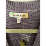 NWT Hazel Moon Cropped V Neck Knit Sweater Vest Purple Short Sleeve Sz M (flaw) Size M Photo 5