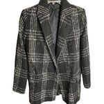 ALLSAINTS NEW Lucia Oversized Blazer in Charcoal Plaid Size 4 Photo 0