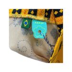 Farm Rio  Women's Dress Hand‎ Block Printed Yellow Boho Tropical Resort Medium Photo 5