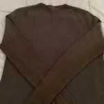 barney's new york Brown Silk Blend Ribbed Long Sleeve Top, size M Photo 8