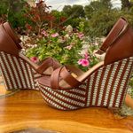Pour La Victoire Italian Made Leather Soled Platform Wedges Size 6 Photo 9