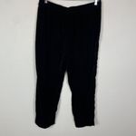 J.Crew Factory Women's 16 Black Drapey Velvet High Waisted Jamie Pants Classic Photo 8