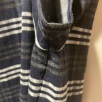 DKNY Short Sleeve Navy and White Plaid Top Photo 4
