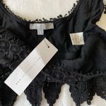 Solemio Black Crotchet Crop Top Photo 2