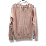 Athleta Evergreen Hoodie Sweater Long Sleeve V Neck in Ballerina Gown Sz L Photo 2