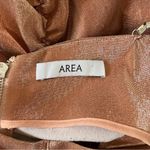 NEW NWT AREA Shirred Mini Dress Nude Gold Size M Photo 10