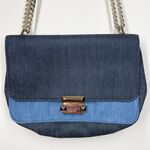 Michael Kors  Sloan Blue Denim Crossbody Shoulder Bag Purse Gold Chain Retro Y2K Photo 3
