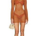 Lovewave The Celeste Mini Dress in Brown Medium New Womens Swim Cover up Photo 0
