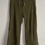 Lucy Olive Green Crop Stretchy Athletic Pants Drawstring Yoga Loungewear Size XS Photo 0