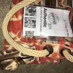 Michael Kors  Canvas Tie Dye Red and Cream Tote EUC Photo 5