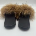 Valpeak Fur Slippers Slides Women Open Toe Fuzzy Fur Size 9 Photo 2
