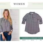 Matilda Jane Clothing Joanna Gaines Magnolia Dreams Tunic Buffalo Plaid Small Black Size M Photo 1