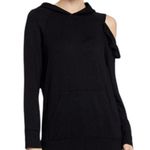 Rachel Rachel Roy Cold Shoulder Hoodie Sweatshirt Sweater Women's Size XS Black Photo 0