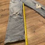AGOLDE Riley Button Fly High Rise Straight Fit Distressed Jeans Women's size 29 Photo 7