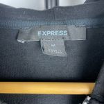 EXPRESS  Black Y2K‎ 2000s Graphic Print Full Zip Cropped Hoodie Sweater Photo 4